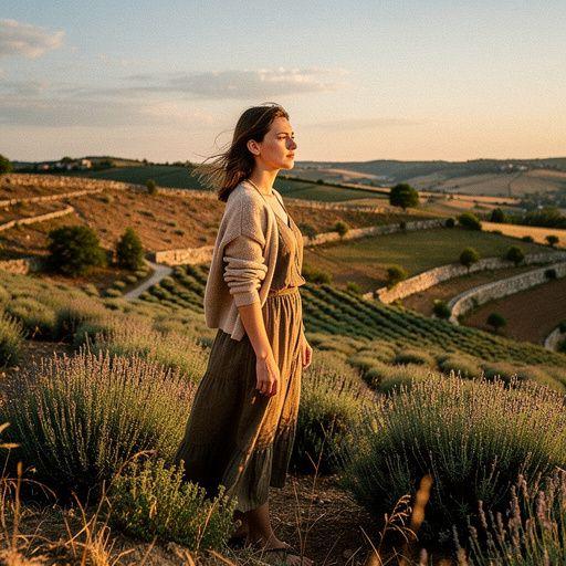 Friss gyógynövények szedése a hegyekben, napfényben ragyogva.